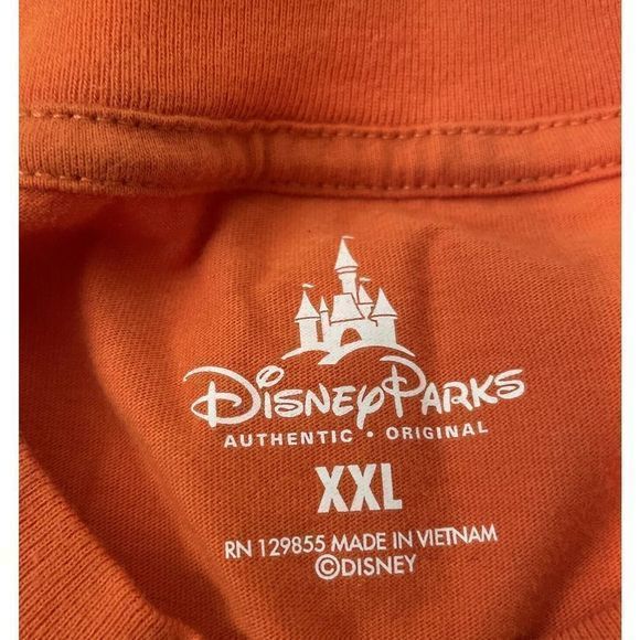 Disney Parks Mickey Mouse Vintage Style 2-Sided T-Shirt XXL Orange Distressed - Picture 4 of 6